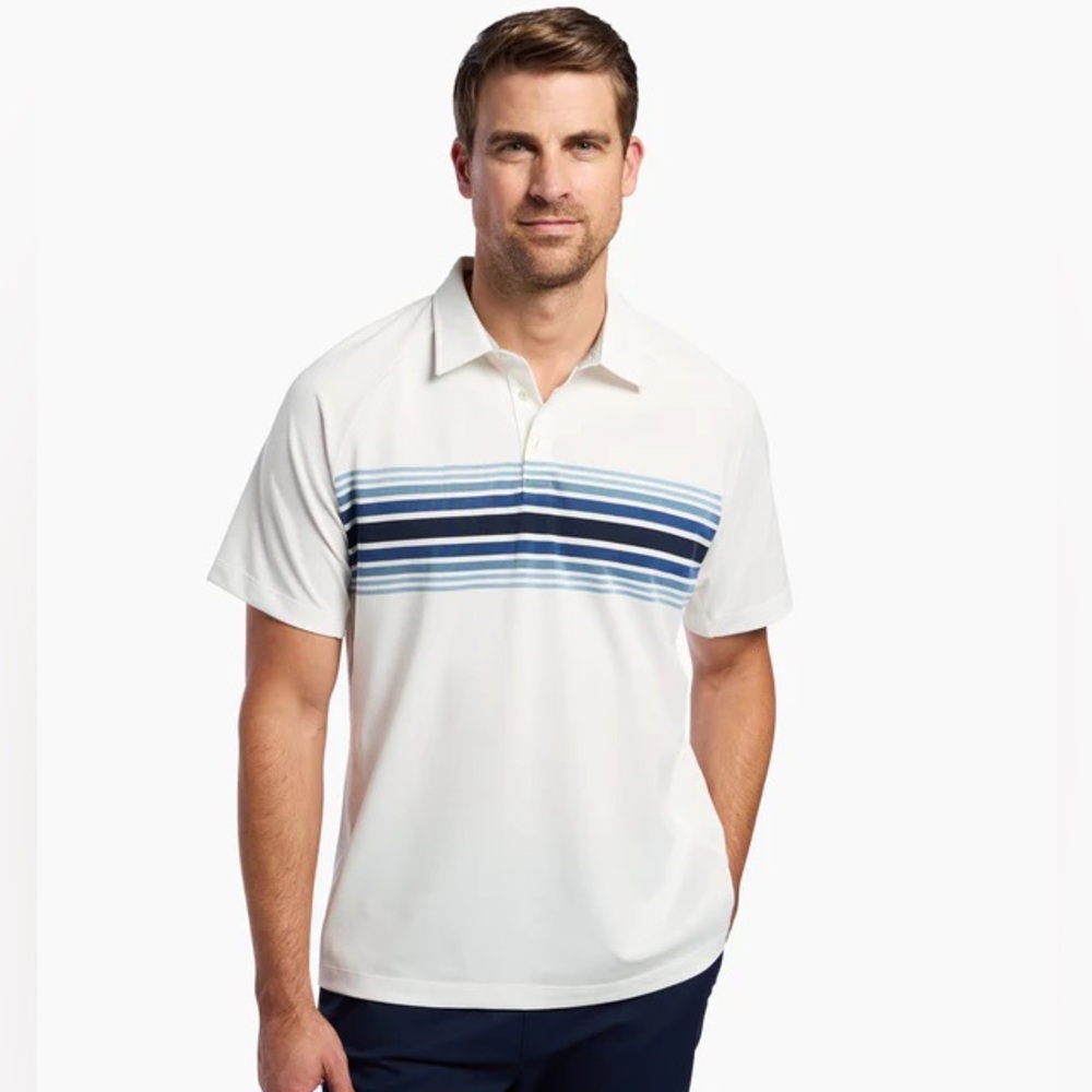 Public Rec “All Fore It” Blue Sunset Golf Shirt